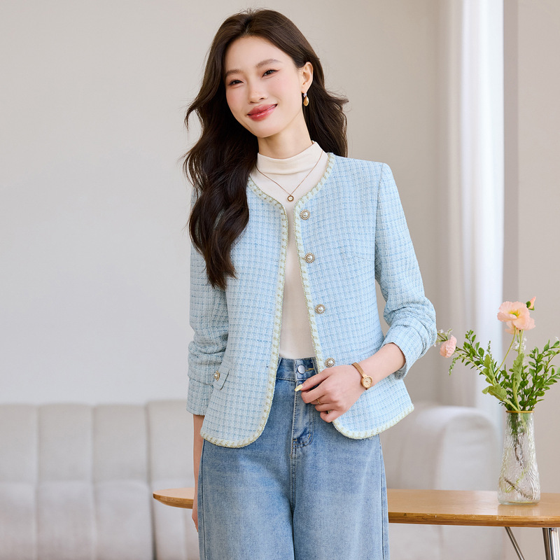 小香风外套女2025秋冬新款高级感气质韩系精致开衫小个子短款上衣|undefined