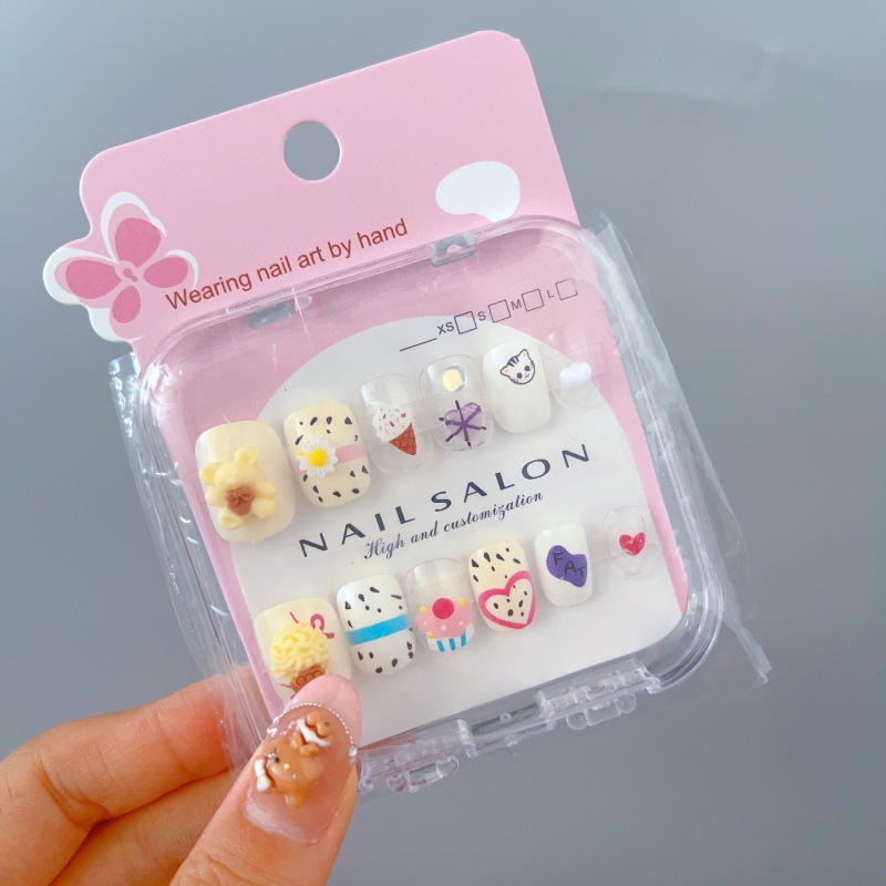 Niños que usan uñas niñas cortas 2025 nuevo estilo de alta sensación pegatinas de uñas no tóxicas y inodoras pegatinas de uñas especiales para niñas