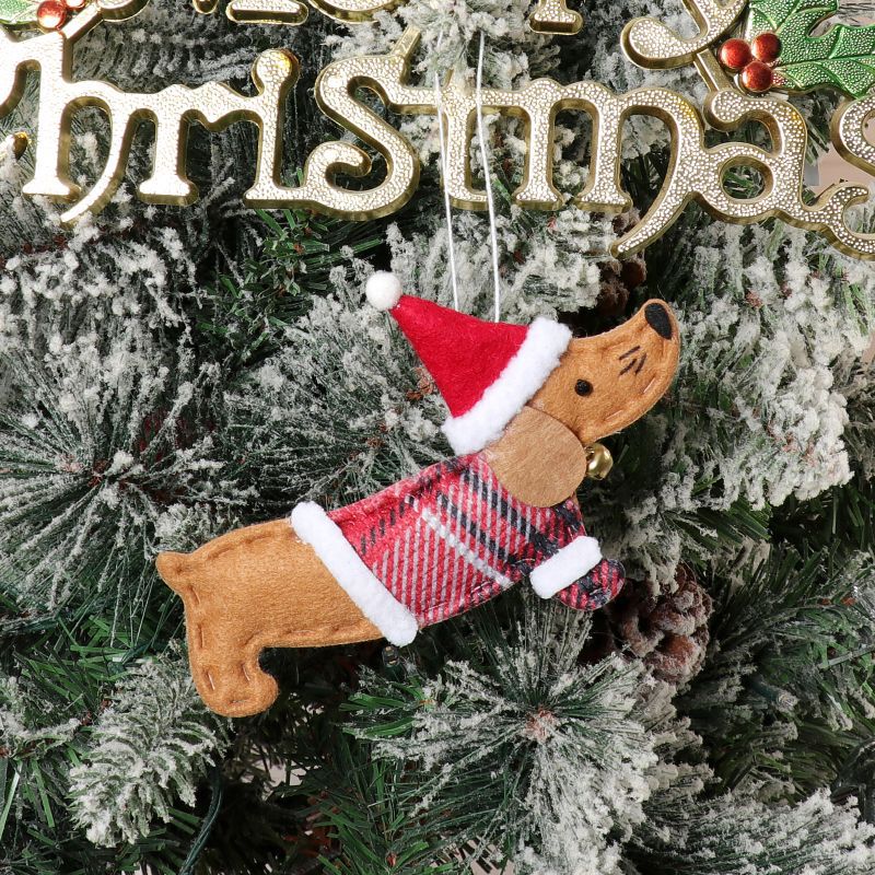 Hanging Ornaments Event & Party Supplies 1 Piece Quantity Christmas Fashion Dog Nonwoven Party Hanging Ornaments