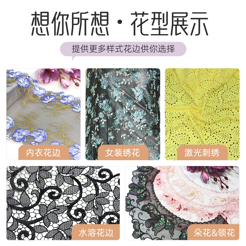 Ropa textil hogar encaje rojo patrón de malla bordado encaje estilo cercanías encaje de nylon