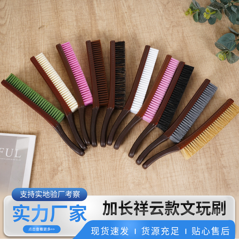 5-Row Hard Nano Horsehair and Wild Boar Bristle Brush, Long Brush with Ten Thousand Bristles, Specialized for Cleaning Walnuts and Gemstones, in Stock