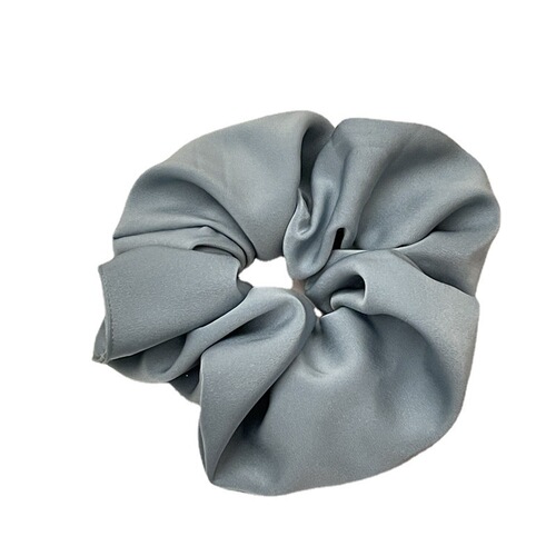 French double-sided satin pig intestine hair loop with a high-end, Instagram influencer princess-in-distress vibe, invisible hair tie, minimalist, fat intestine hair tie for women