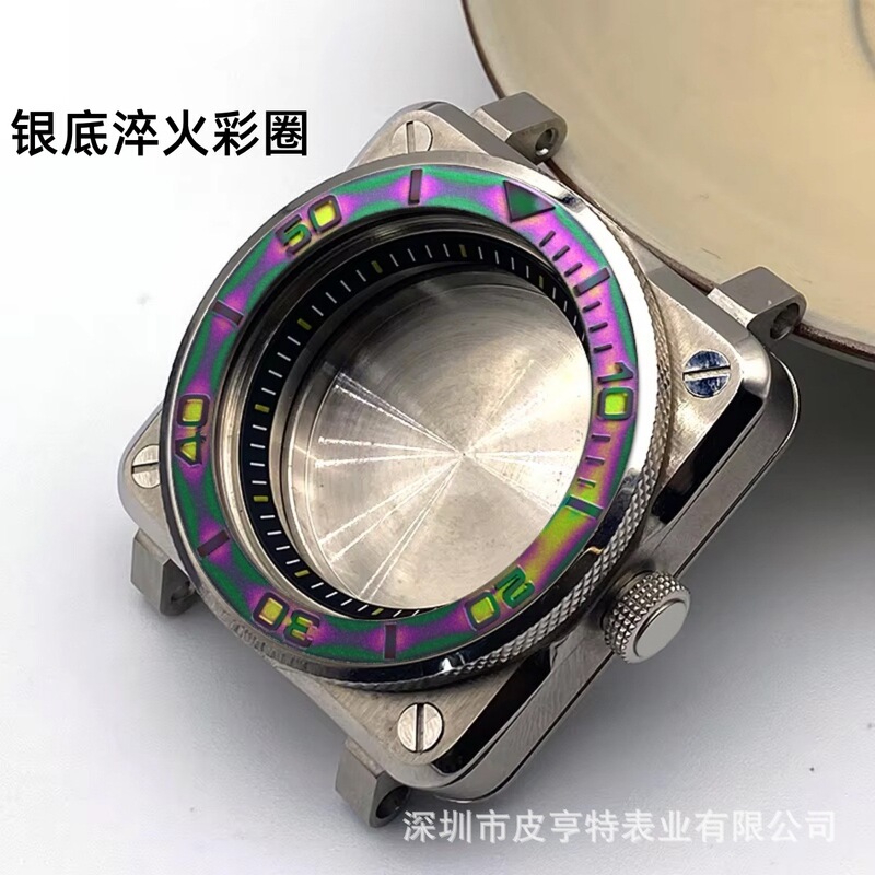 Skx007 Square Stainless Steel Seiko Watch Case Pilot Modified Case Japanese Movement Nh35 Case