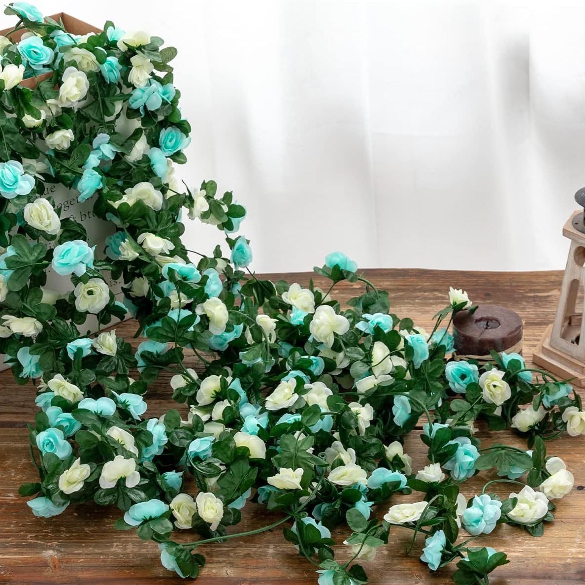 봄 흰색과 녹색