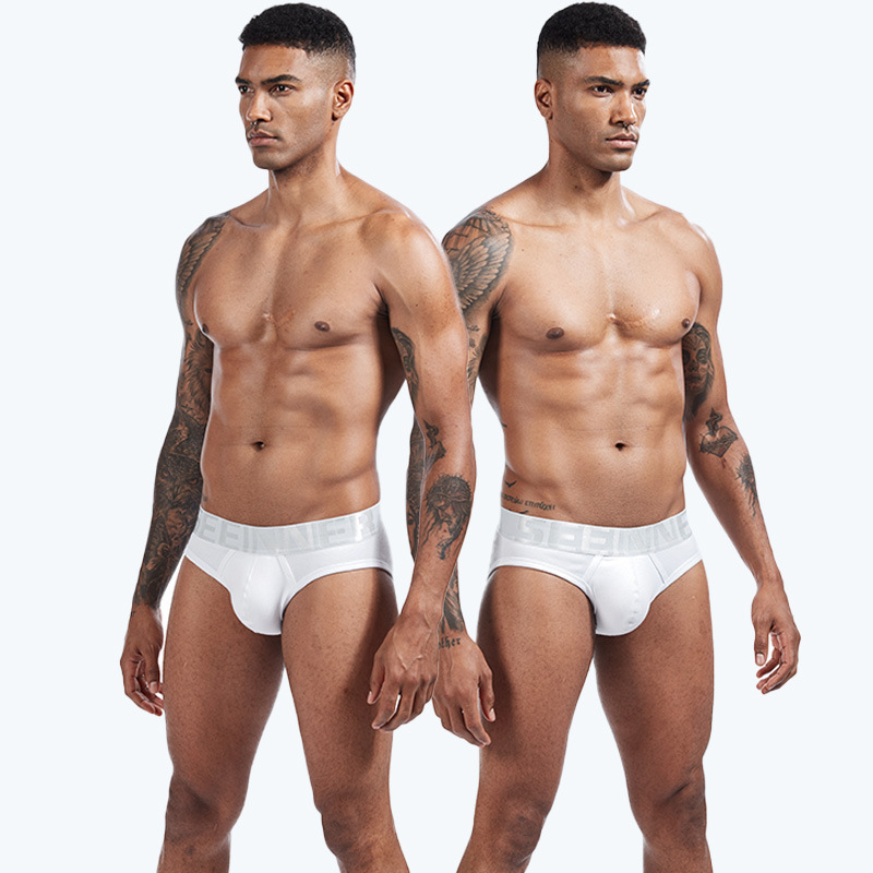 Men's underwear new style briefs cotton low waist boxer sexy U convex boys comfortable letter trend