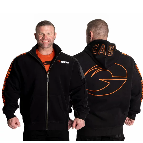 GASP year-end new big logo orange classic European and American Fitness bodybuilding training sweater jacket jacket one-piece delivery