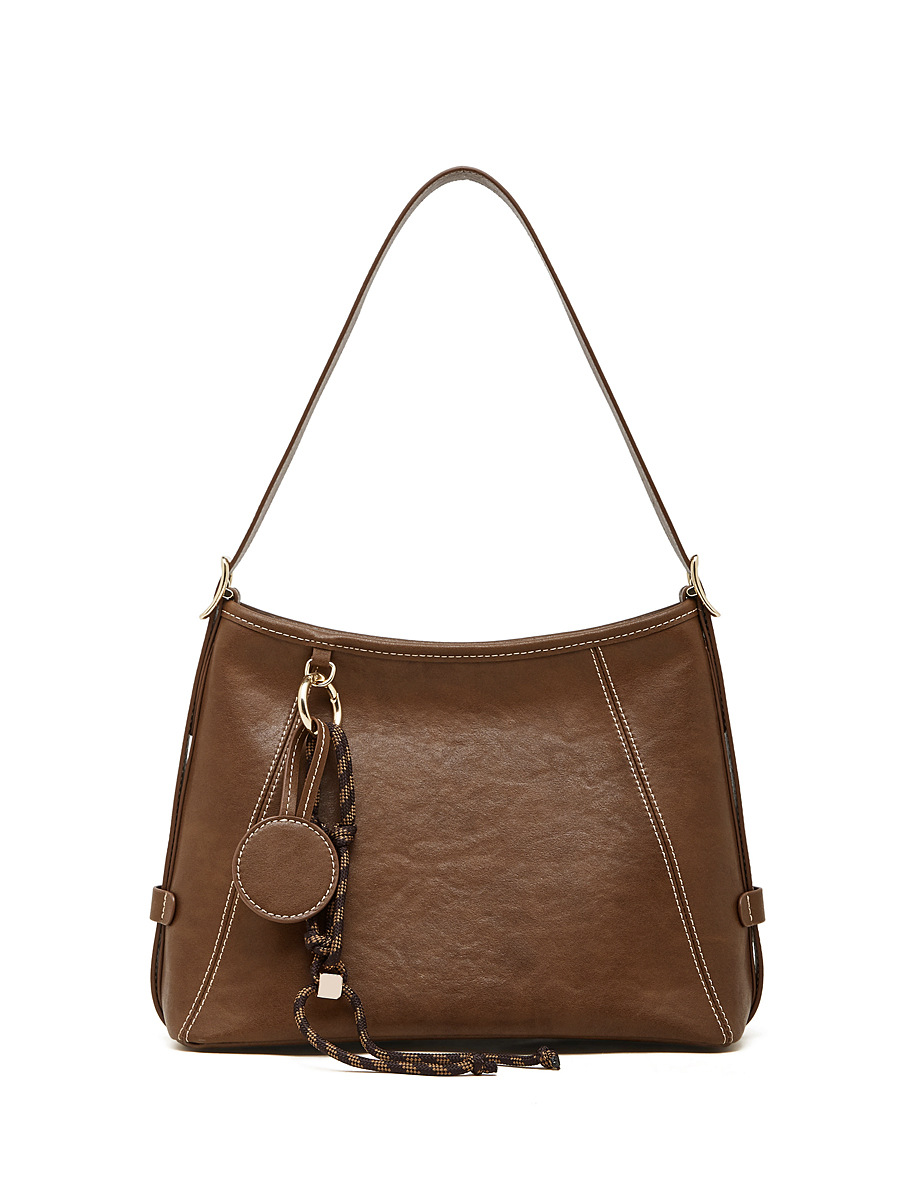 Niche French Vintage Underarm Bag For Women 2026 New Fashion Commuter Hobo Bag Elegant Genuine Leather Shoulder Handbag - Thumbnail 7