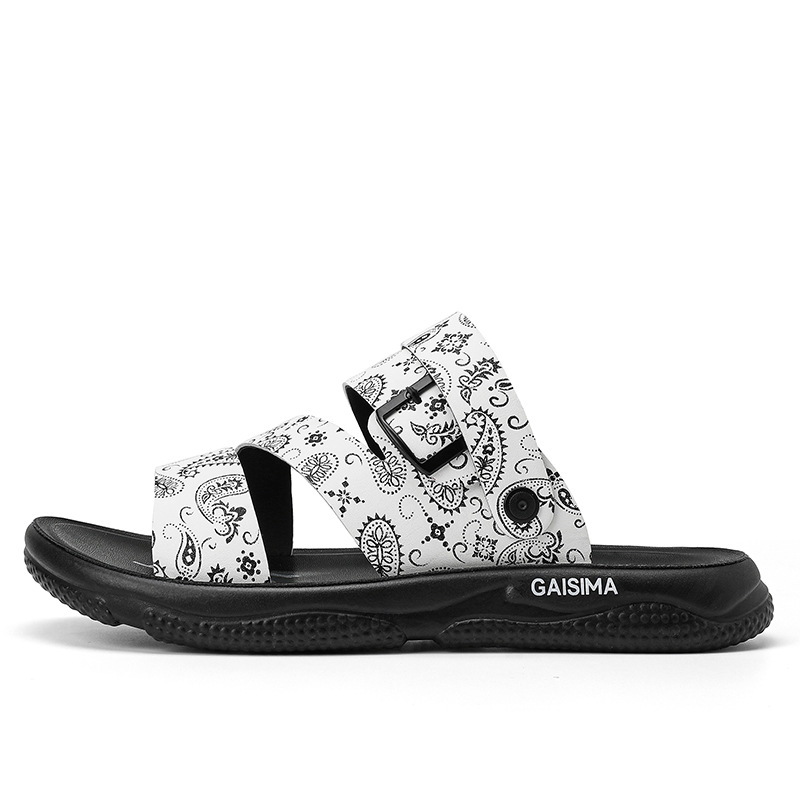 Verano nuevo estilo sandalias y pantuflas de dos desgaste moda coreana sandalias casuales para hombres ropa exterior talla grande todo fósforo tendencia para hombres