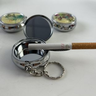 High-End Ash Metal Pocket Ashtray Portable Car-Mounted Mini Stainless Steel Creative Ashtray