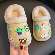 男童棉拖鞋儿童可爱加绒保暖防滑外穿防水耐脏冬季可拆卸棉套批发