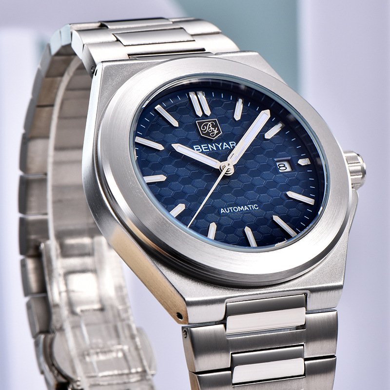 Benyabenyar reloj de hombre mecánico automático de moda impermeable nocturna reloj de acero BY - 5219M