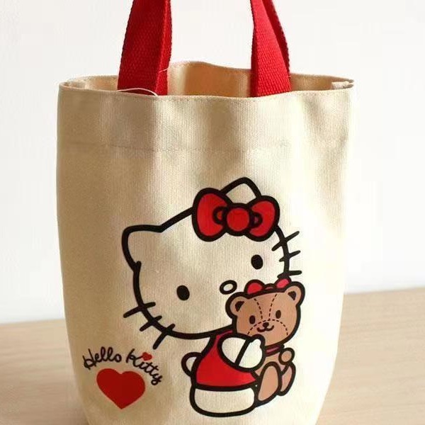 Bolsa de mano portátil de oficina transfronteriza, bolsa de lona, lindo tipo de cubo, bolsa de cubo portátil, bolsa de mano de Baoma