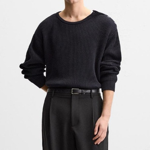 Foreign Trade Woolen Factory Men's Round Neck Loose Daily Wear Sweaters Custom Sweaters Ready-To-Wear Customization