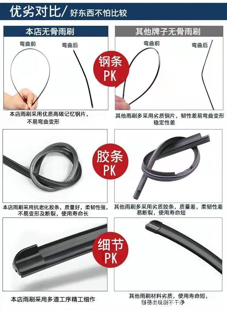 Suitable for Volkswagen Wiper Blades Bora Lavida Santana Jetta Sagitar Passat Golf Tiguan Wiper Blades
