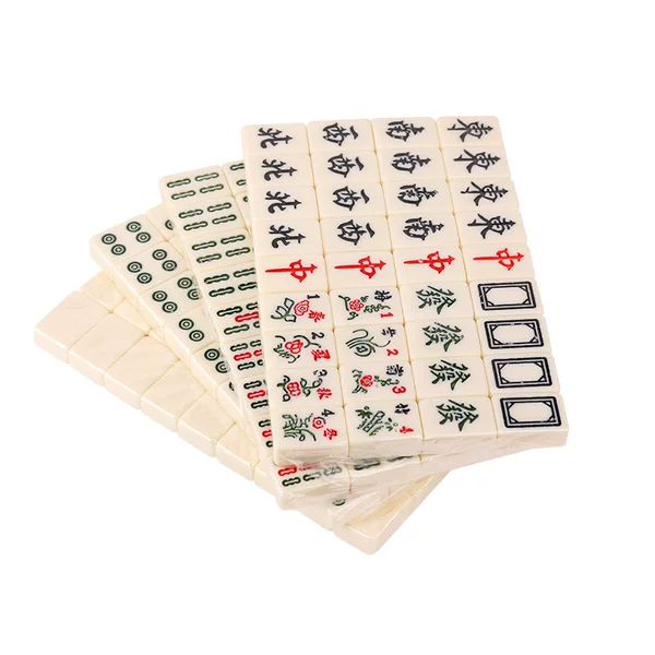 Factory direct supply mahjong 30mm wholesale hand mahjong medium melamine pocket mini mahjong travel 144 sheets