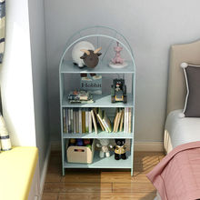 儿童书架客厅置物架床头架子落地多层家用小型书柜卧室铁艺收纳架