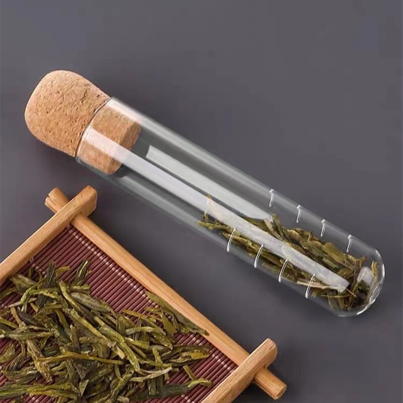 Transparent Glass Test Tube Tea Leakage Tea Filter Lazy People Tea Tea Making Artifact Tea Set Accessories New Internet Celebrity