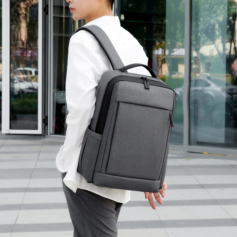 Water-resistant Laptop Backpack For Men Durable Oxford Work Bag_voghion.com
