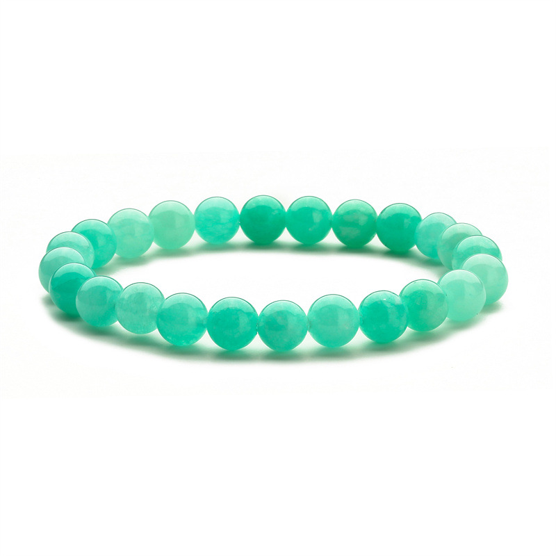 Flor de piedra natural transfronteriza europea y americana Emperador púrpura Pulsera de cuentas de piedra real Pulsera de volcán de ojo de tigre Pulsera elástica de Amazon