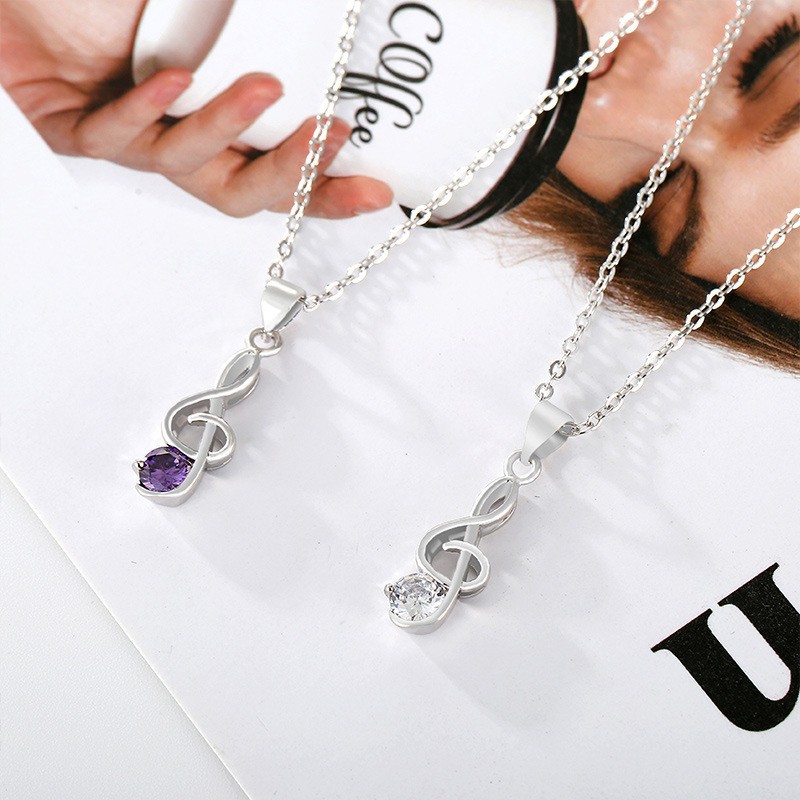 화이트 노트 펜던트 (체인 없음)