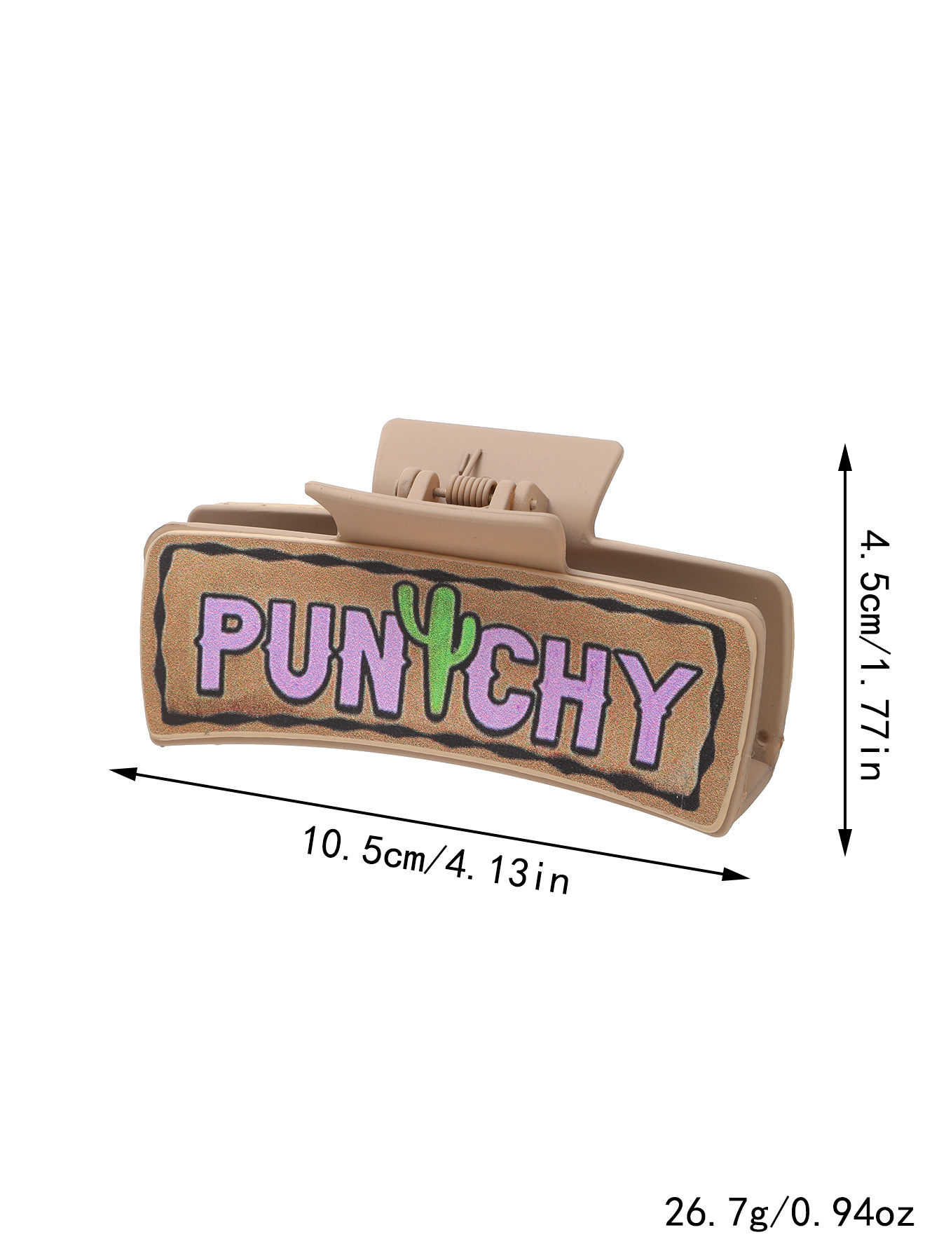 Unisex Western Wind Sonnenschirm Mutter Alphabet Leder Haarnadel Hai Clip Damen Greifclip_voghion.com