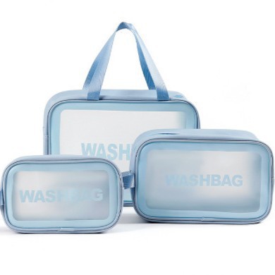 Bolsa cosmética de separación seca y húmeda, bolsa de lavado impermeable de gran capacidad, bolsa cosmética mate portátil de viaje, bolsa de almacenamiento al por mayor