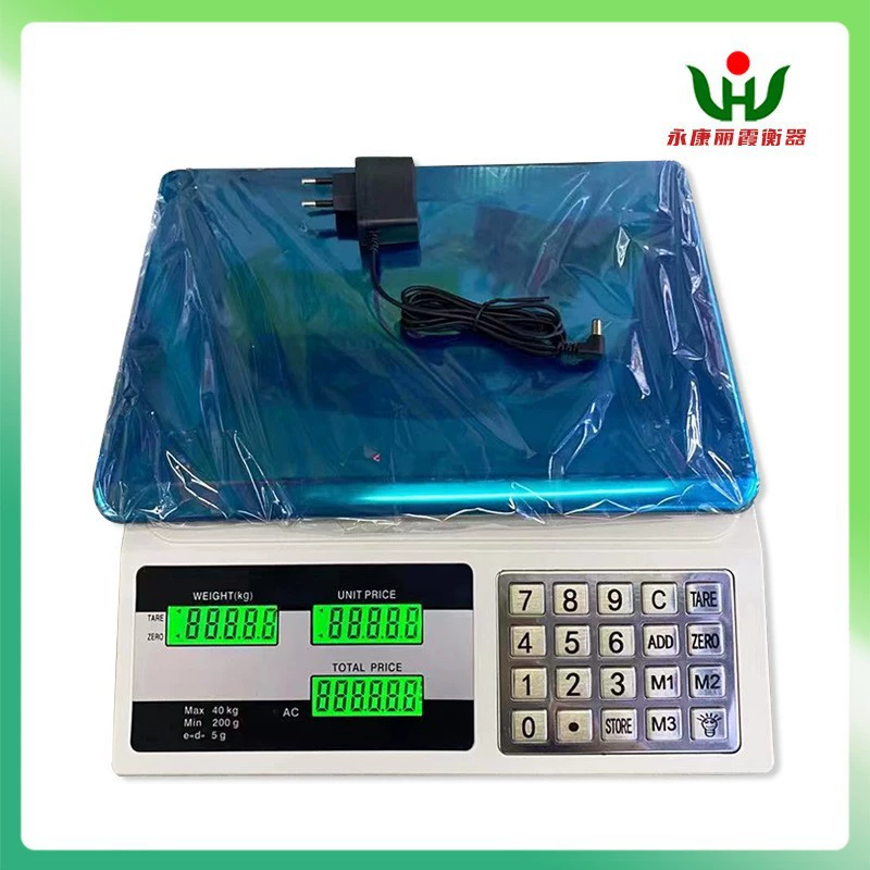Весы для продавцов точно взвешивают фрукты, овощи, мясо, продукты питания, электронные весы, из нержавеющей стали ключевые платформы для ценообразования 40 кг
