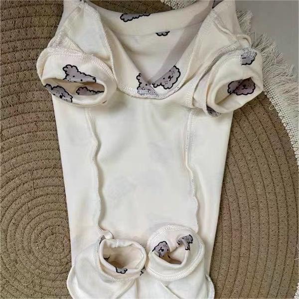 猫服 オールシーズン対応 エアコン付きの部屋用 四足服 ドイツ無毛猫 シュナウザー ペット トレンド 漫画柄|undefined