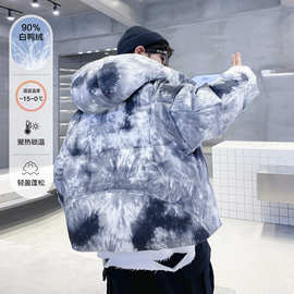 男童冬季潮牌面包服连帽羽绒服2025新款中大儿童冬装加厚免洗外套