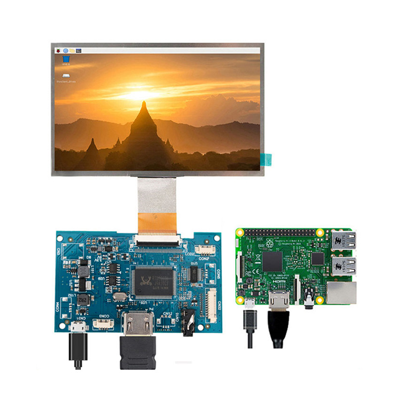 Computer Secondary Screen Ips 7inch High Definition Lcd USB Display Driver Board Audio Capacitive Touch Holographic Box