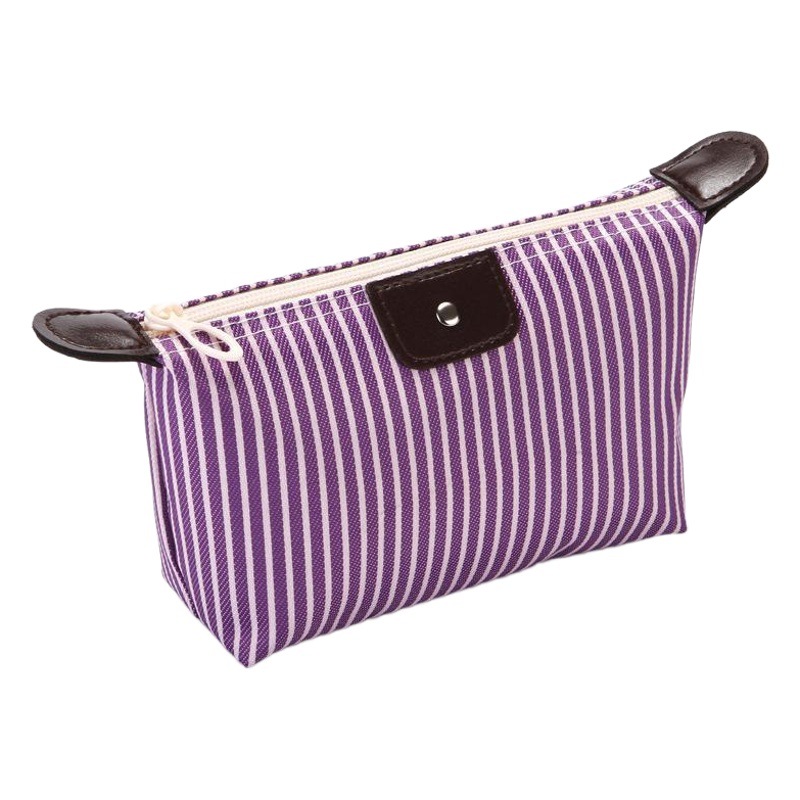 New Striped Dumpling Bag Cosmetic Bag Waterproof Skin Care Storage Bag Portable Hand Bag Gift Fashion Travel Bag