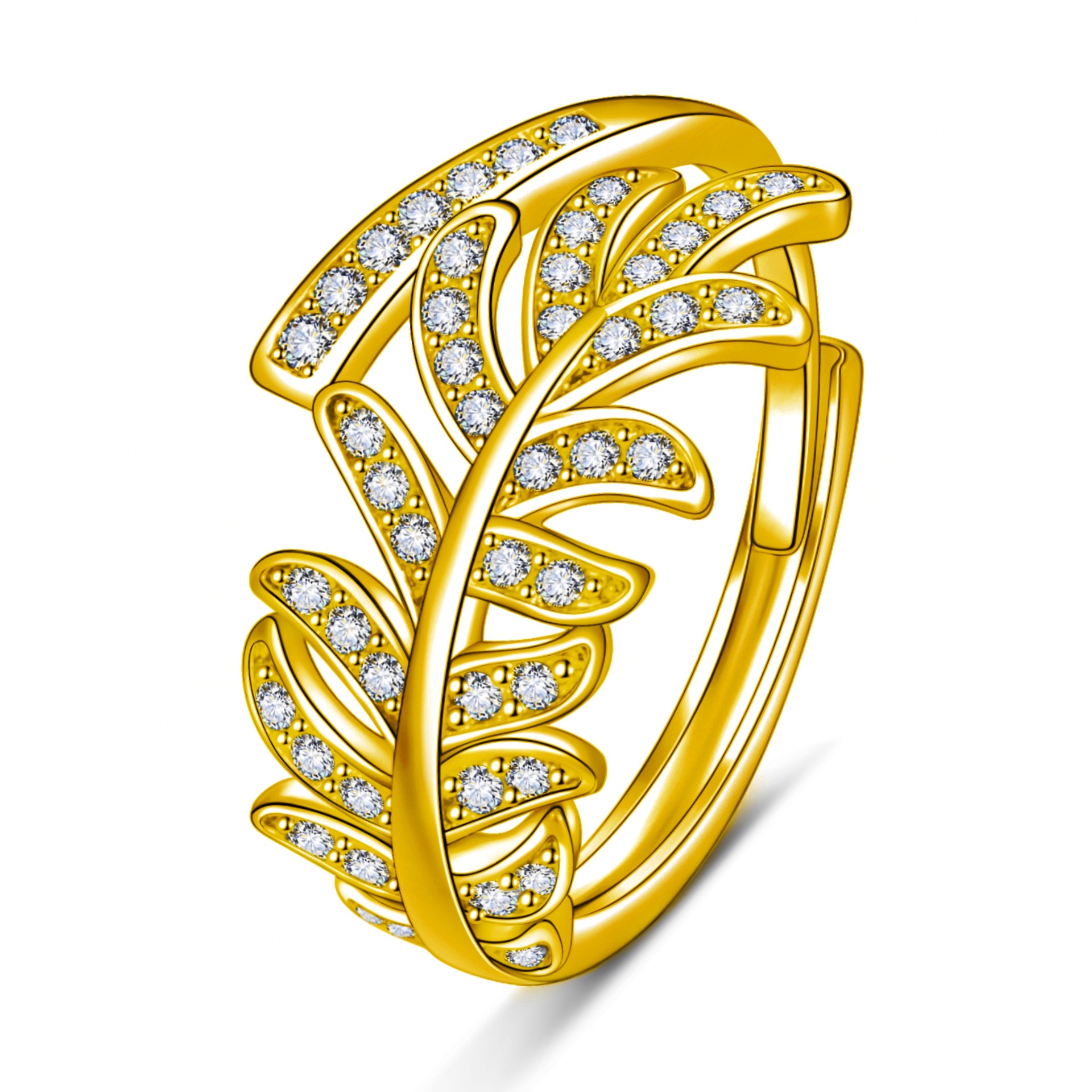 Minimalist Designer Ring With Full Diamond Inlay Creative Style_voghion.com