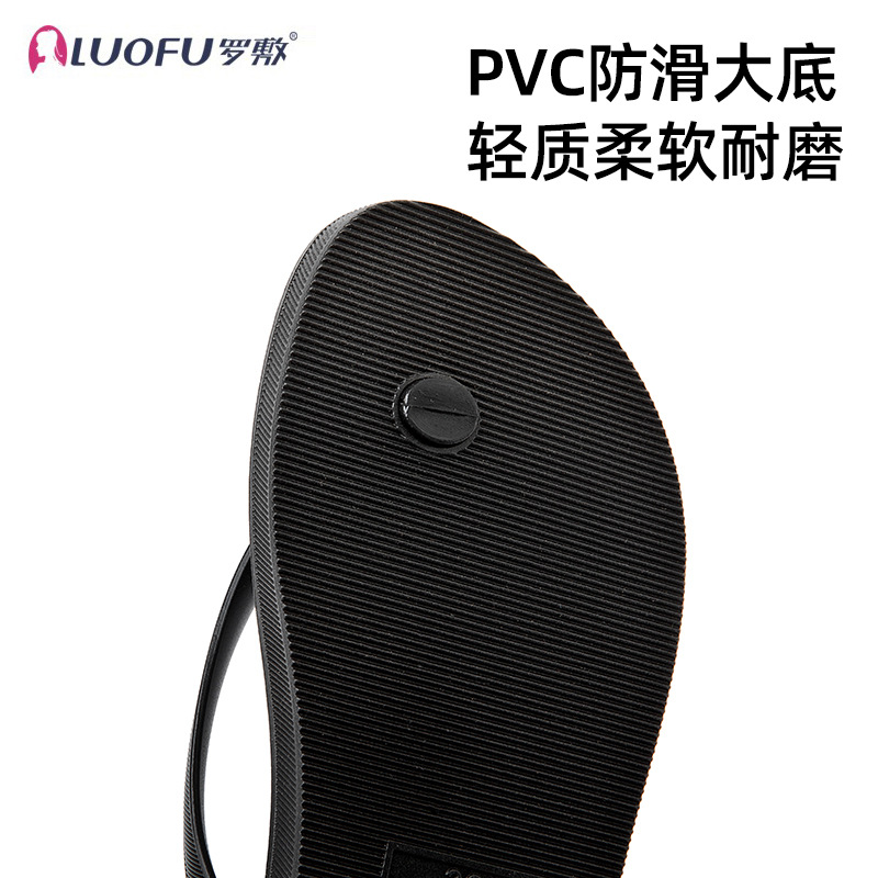 Luofu de alto grado al aire libre Chanclas de verano de las mujeres celebridad de Internet INS de moda nueva antideslizante flip-flops sandalias de playa plana