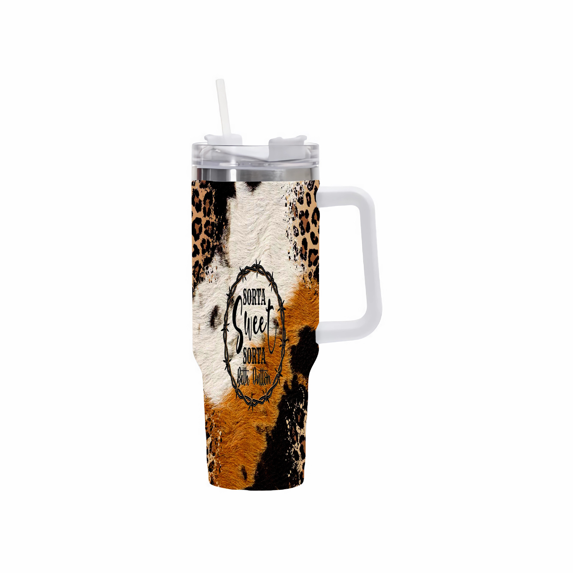 Transfronterizo nuevo creativo 40oz taza de helado taza de coche al aire libre Halloween Navidad regalo taza de paja