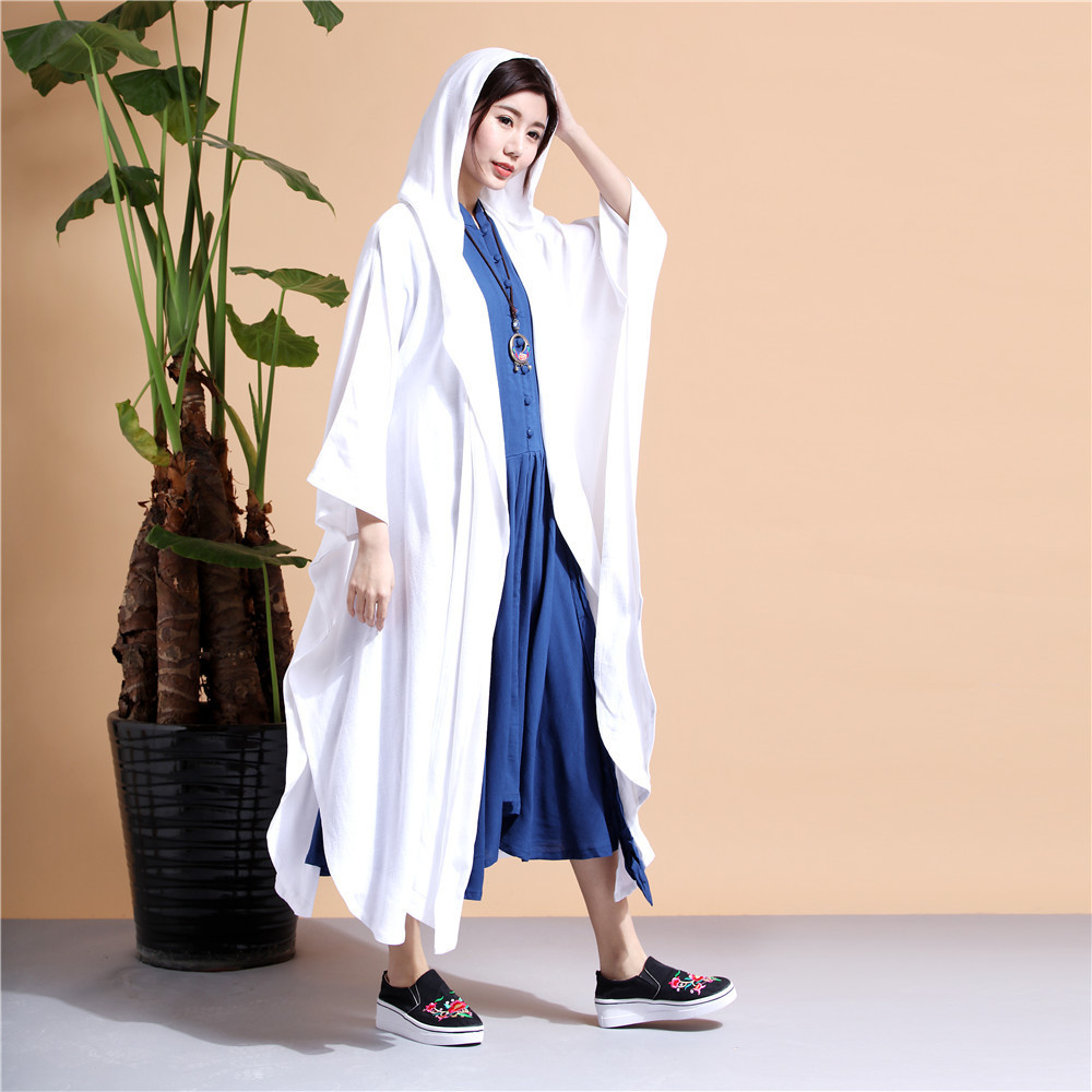 24 秋の新綿とリネンの女性の瞑想服茶禅服マントパーソナライズされたカジュアルカーディガンウインドブレーカー大きいサイズ