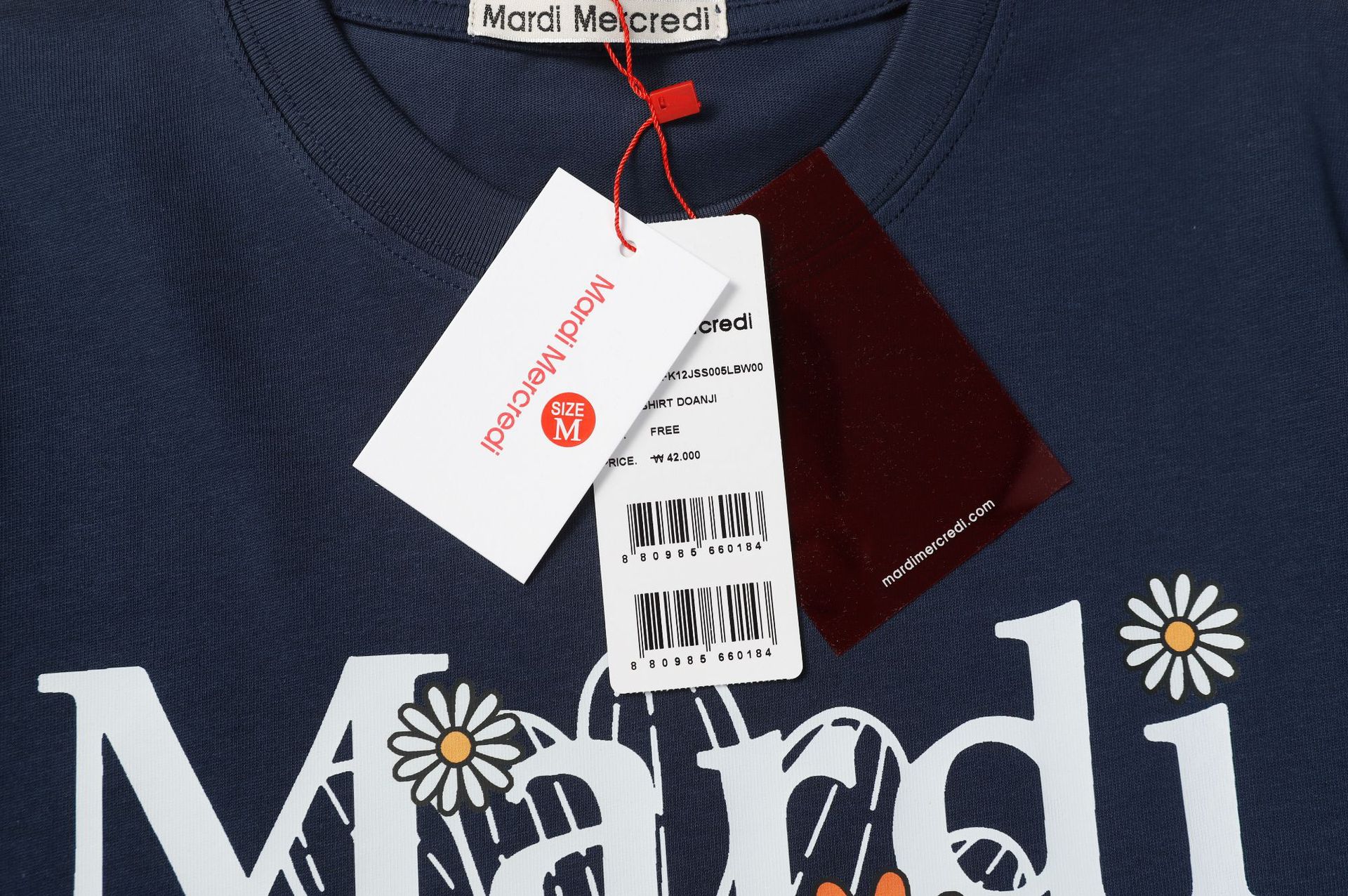 New Mardi Daisy Floral Print Short Sleeve Round Neck Loose T Shirt Summer Pure Cotton Casual Women's Top_ecoleips.com