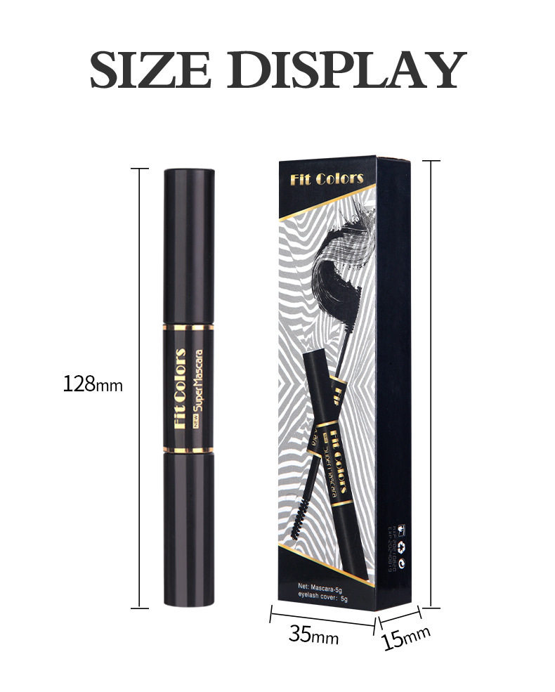 Fit Colors Double-head colored mascara is thick, curly and less likely to smudge white hair undefined