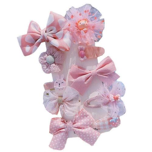 Korean children's hair clip, mesh lace, cute baby clips, children's butterfly knot, flower hair accessories, non-irritating hairpins, princess headbands