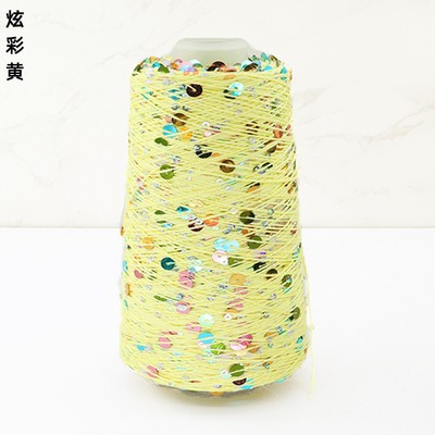 Silk Yue / mano DIY hilo de algodón multicolor brillante 3mm + 6mm sequilla 250 gramos de hilo de aguja de ganchillo