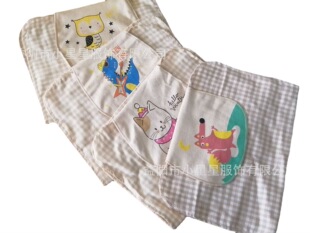 Colorful Cotton Gauze Sweat Towel, Pure Cotton Sweat Towel, Baby Pad Sling, Kindergarten Kidsren's Sweat Towel with Large Printed Logo