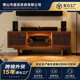 全实木小户型客厅电视柜现代简约卧室落地柜储物柜可定制