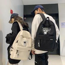 新款女韩版ins高中大学生森系书包简约百搭日系大容量男士双肩包