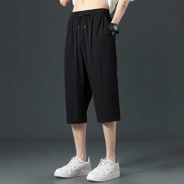 Casual Pants Trendy Mid-waist Capri Pants Loosening Micro-elastic New Youth Popular Daily Fashion Trendy Brand Men's Cargo Pants
