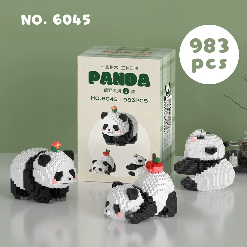 Конструктор Lego, игрушка, орхидея, панда, подарок на день рождения