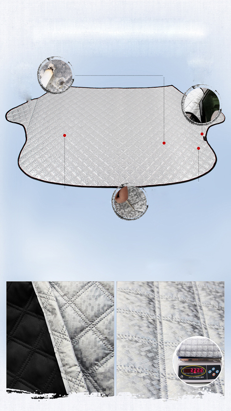 Cross-border hot-selling car thickened sunshade factory direct sun block with cotton snow block printable LOGO