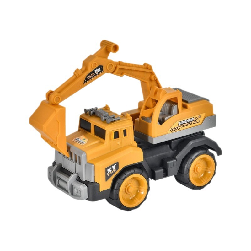 Excavadora grande para niños, camión de ingeniería inercial, camión mezclador grande, juego de juguete, grúa de excavación de arena para niños, ATV