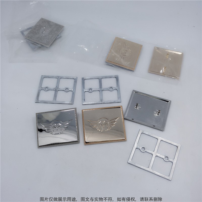 开发正方形铭牌标牌凹进LOGO配后片 平滑效果龙岗厂家定做订制