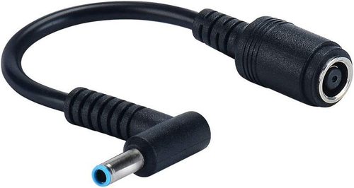 Laptop power adapter cable 7.4 female large hole large port to HP4.5 male blue port small port with pin adapter cable elbow