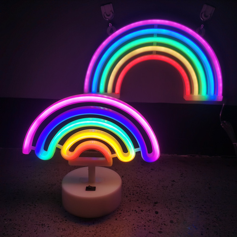 in stock led rainbow neon lights wall-hanging night lights Christmas holiday decoration creative home net red layout in stock led rainbow neon lights wall-hanging night lights Christmas holiday decoration creative home net red layout