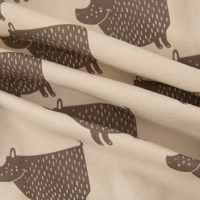 Estilo nórdico mono de salida de manga larga ropa para el hogar bebé Otoño e Invierno mameluco con capucha cálido para niños en línea rojo al por mayor